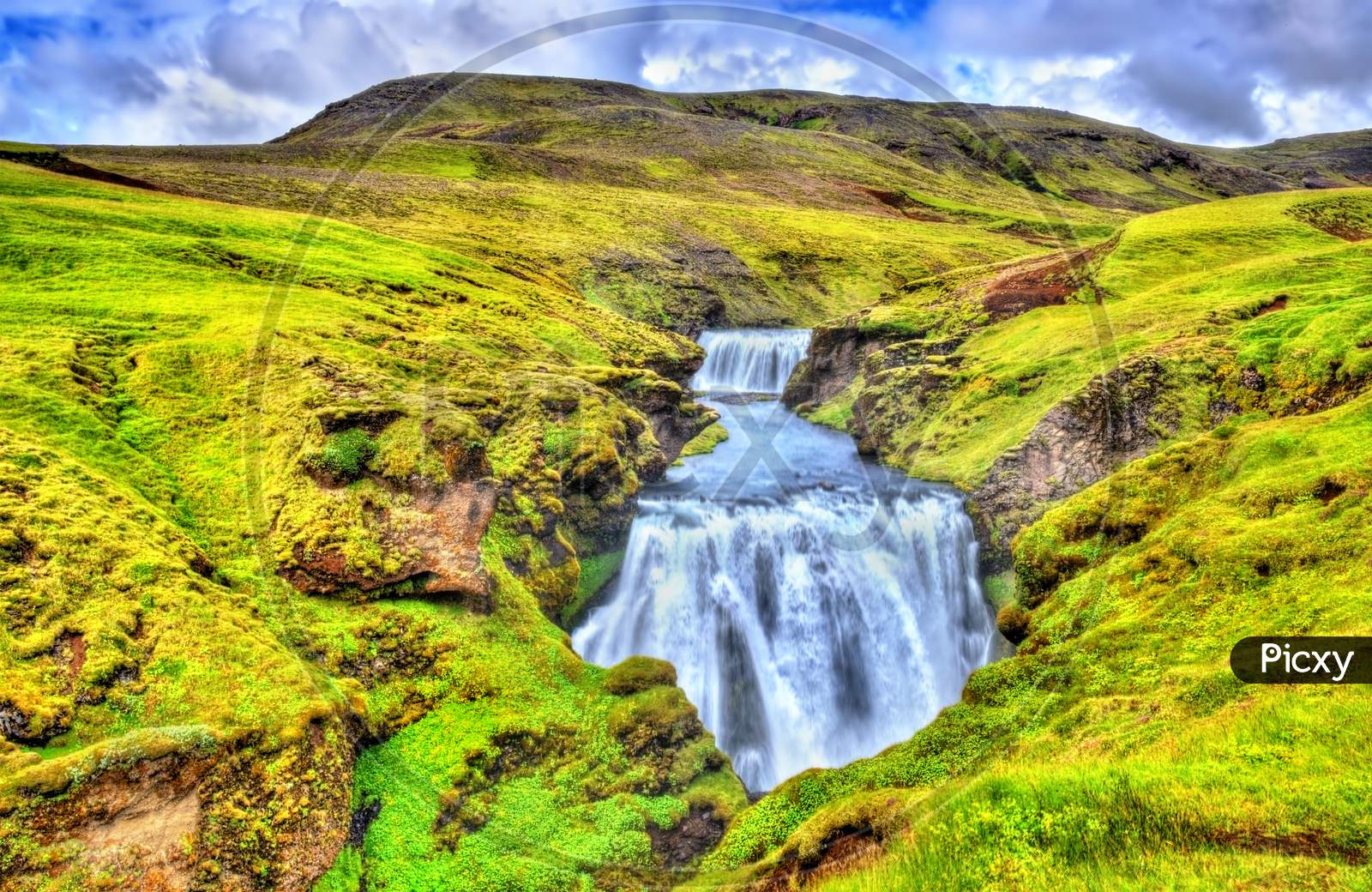 One Of Numerous Waterfalls On The Skoga River - Iceland
