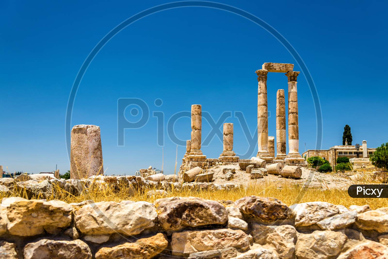 Temple Of Hercules At The Amman Citadel, Jabal Al-Qal'A