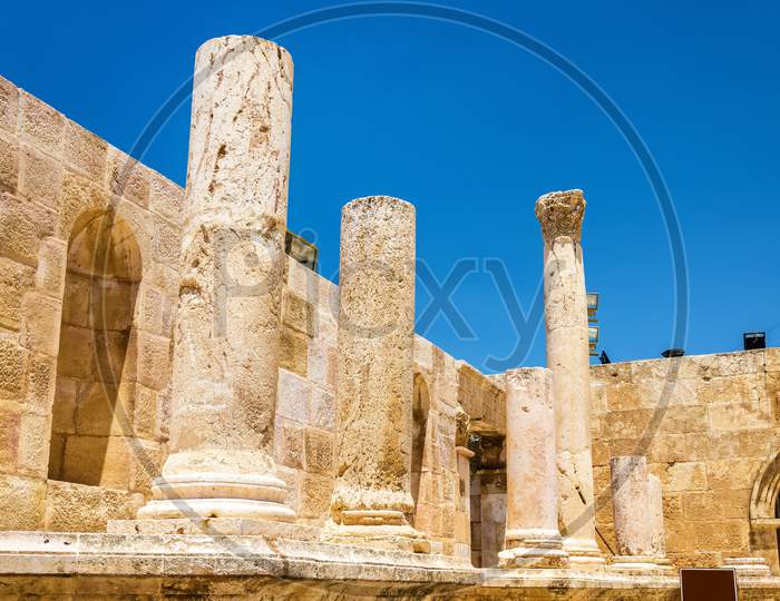 Details of Roman Theater in Amman - Jordan