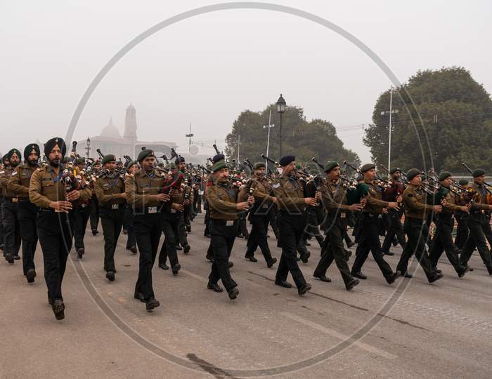 Parade Rehearsal For 71st Republic Day 2020