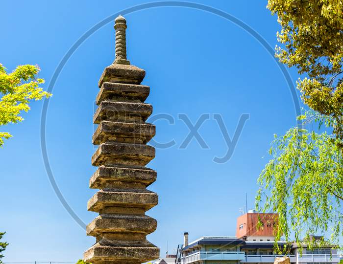 Old Stone Pagoda In Nara