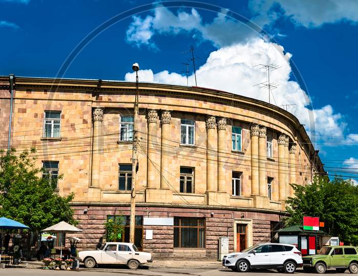 Soviet Building In The City Centre Of Gyumri In Armenia