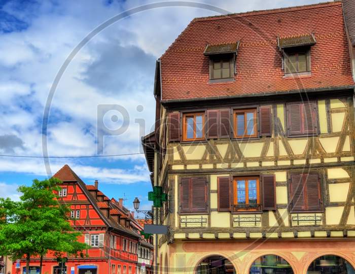 Traditional Alsatian Houses In Molsheim - France