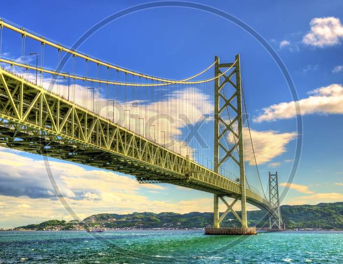 Akashi Kaikyo Suspension Bridge In Japan