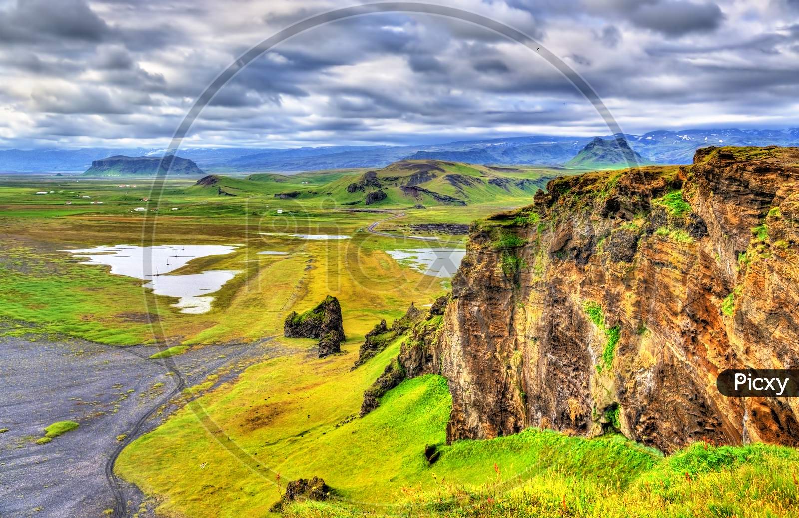 Landscape Of South Iceland Seen From Dyrholaey Peninsula