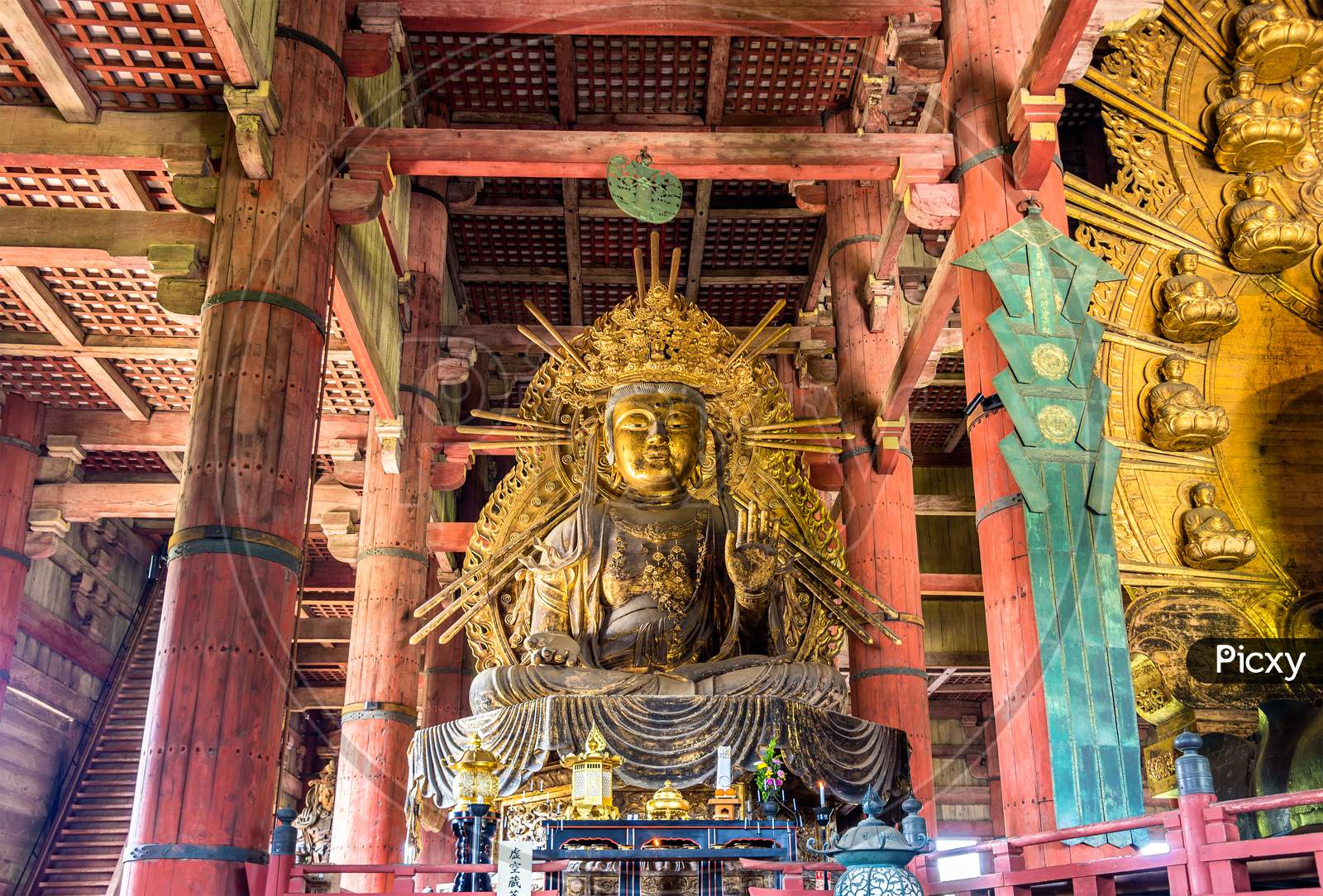 Statue Of Kokuzo Bosatsu In Todai-Ji Temple - Nara