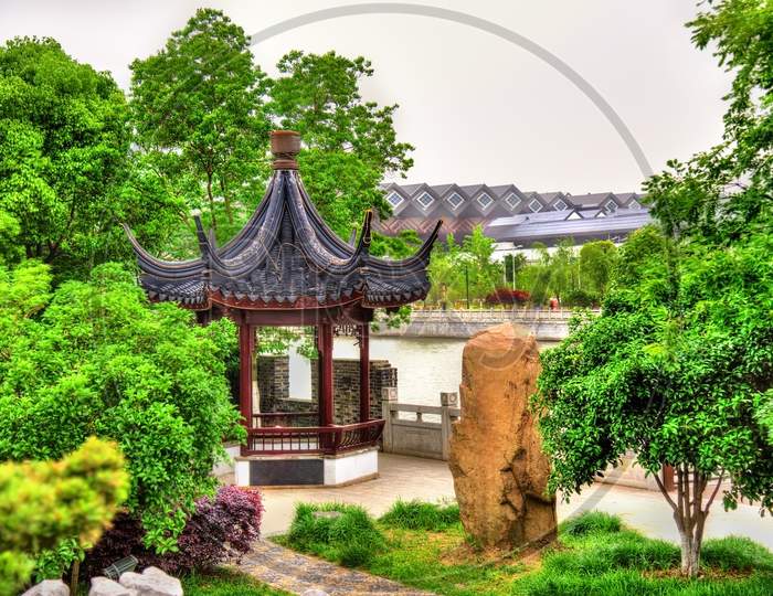 Garden Near Canal And City Walls In Suzhou
