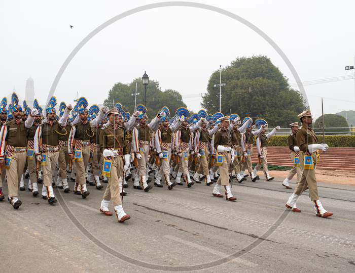 Central Reserve Police Force CRPF Jawans Doing parade rehearsal for 71st Republic Day 2020