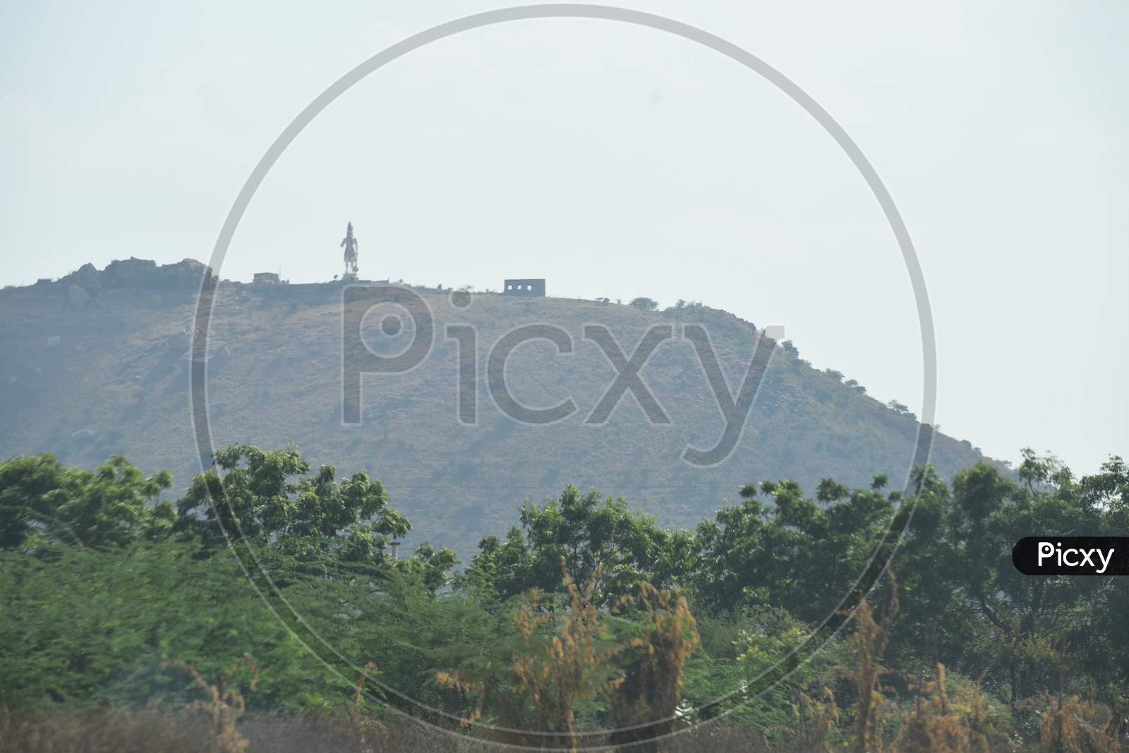 Lord Hanuman Statue On a Hill