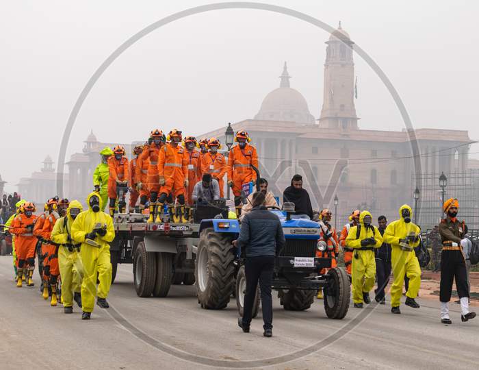 National Disaster Response Force NDRF Doing Parade Rehearsal For 71st Republic Day 2020