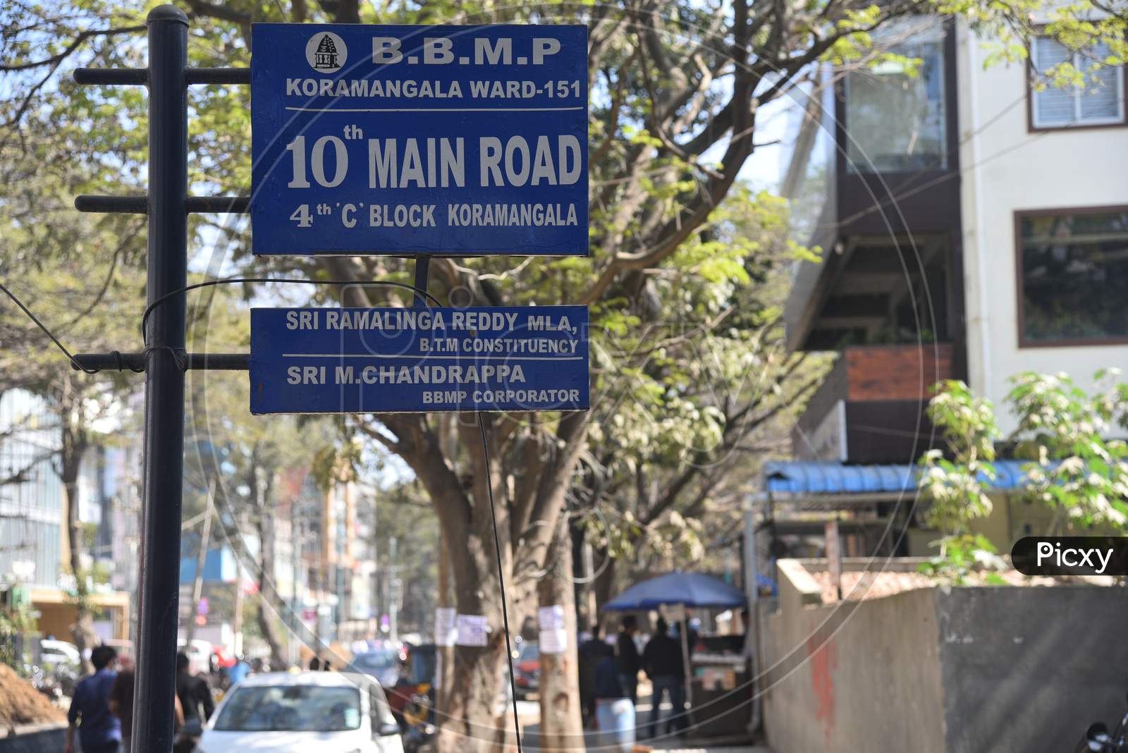 BBMP road information boards in streets