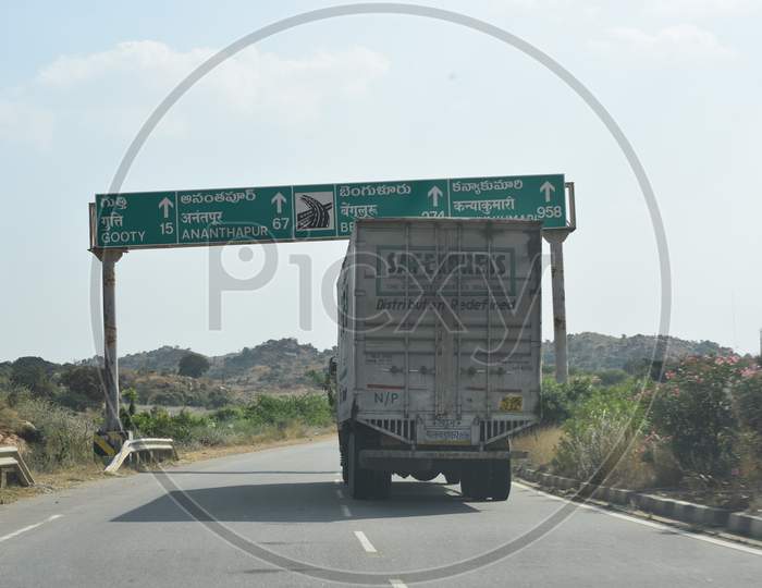Hyderabad-Bangalore, NH44 Highway.