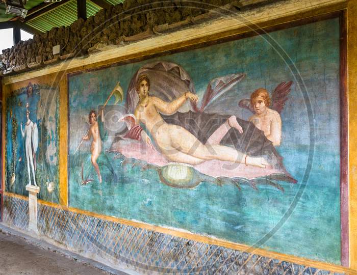 Venus In The Shell, An Ancient Roman Fresco