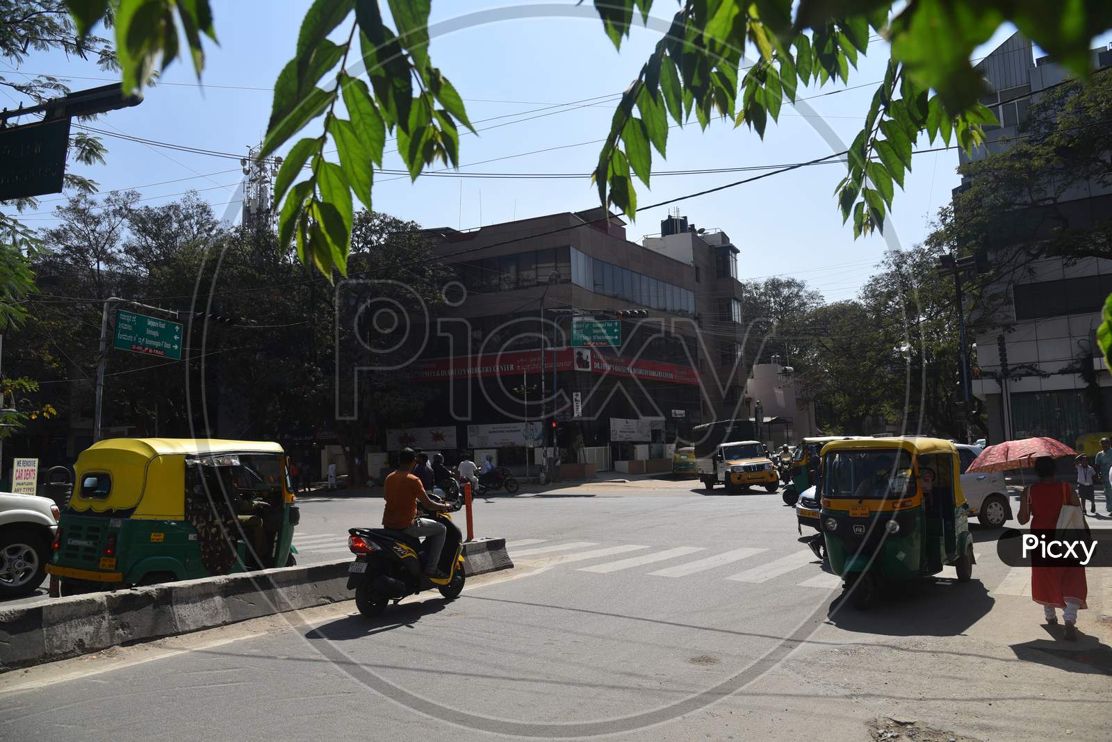 A road junction in Koramangala