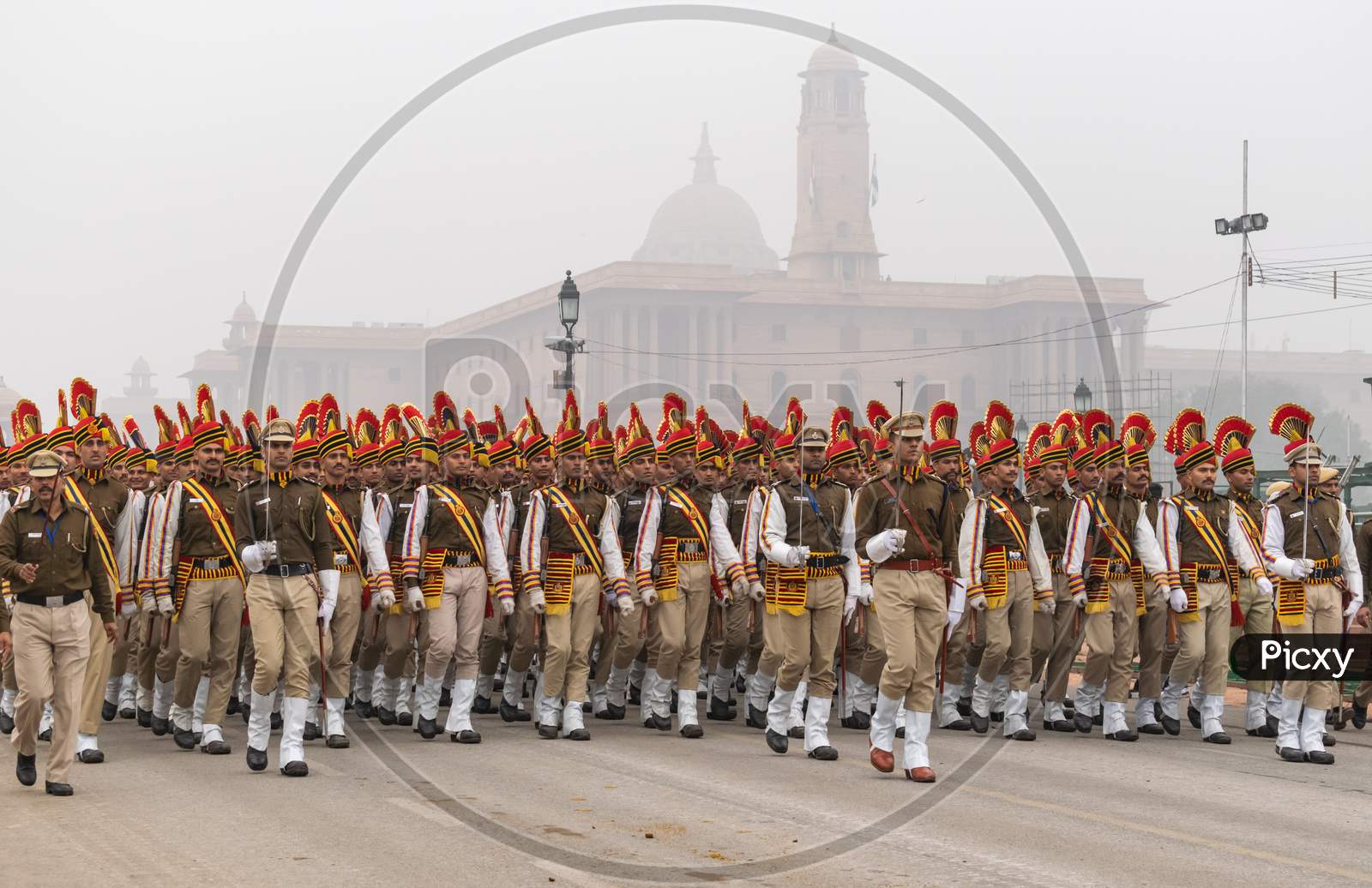 Delhi Police Doing Parade Rehearsal For 71st Republic Day 2020