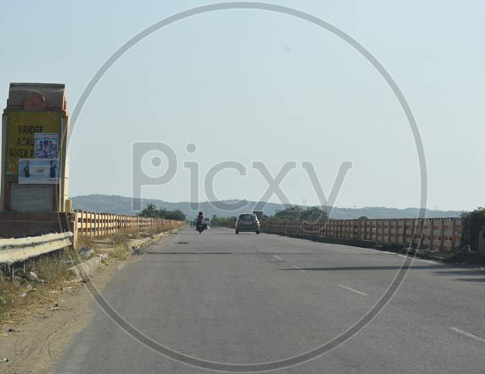 Bridge on Penna River on NH 44, Hyderabad - Bangalore Highway
