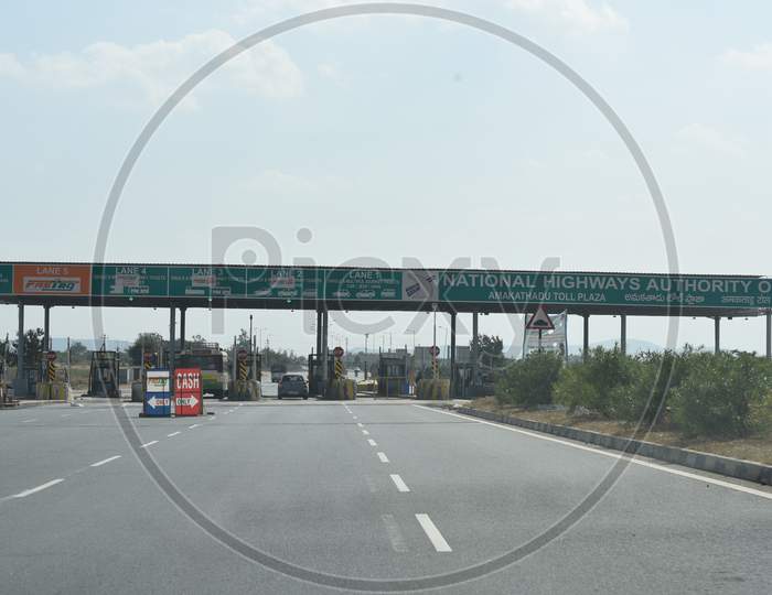 Toll Gate, NH 44, Hyderabad- Bangalore Highway.