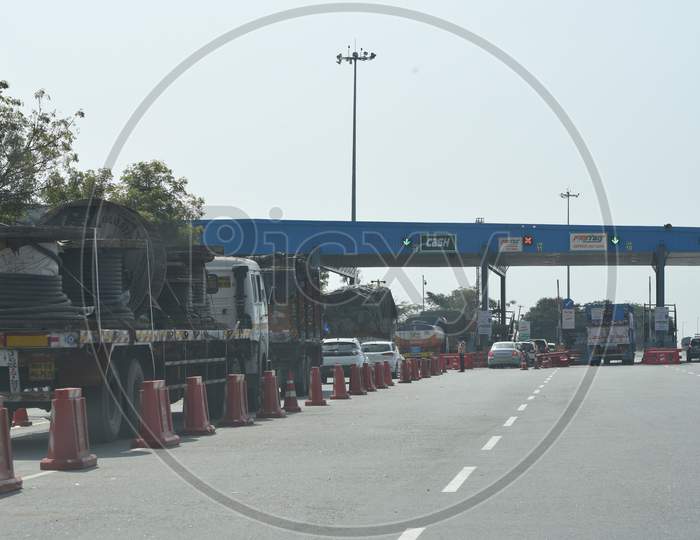 Cash Only lane at a Toll Plaza