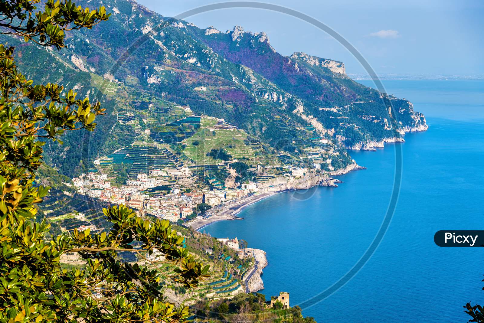 View Of Maiori Town On The Amalfi Coast