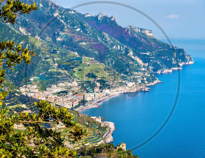 View Of Maiori Town On The Amalfi Coast