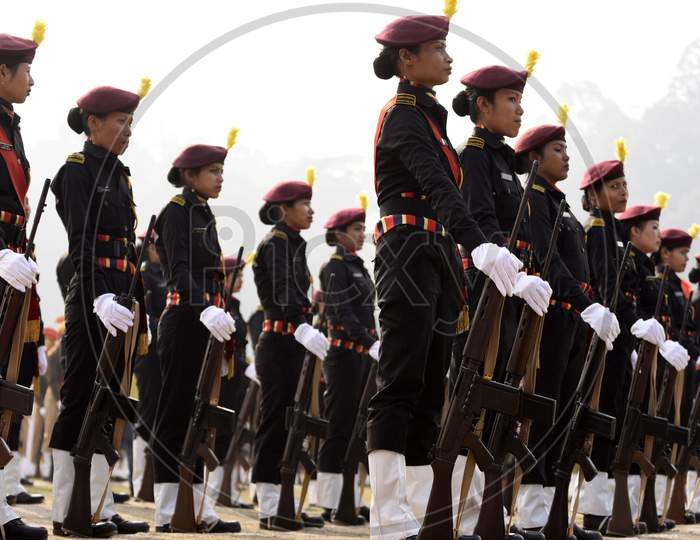 71St Republic Day Celebrations, Defence Personnel Participate In The Parade During 71St Republic Day Celebrations, At Veterinary College Playground, Khanapara In Guwahati, Assam