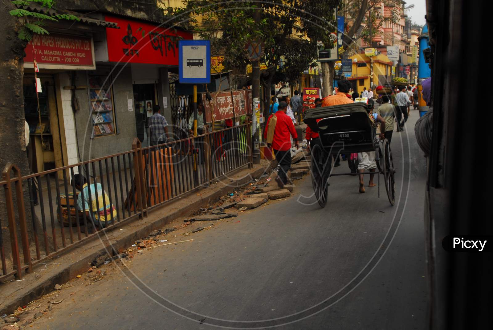 A Cargo Cart Puller On The Roads Of Kolkata
