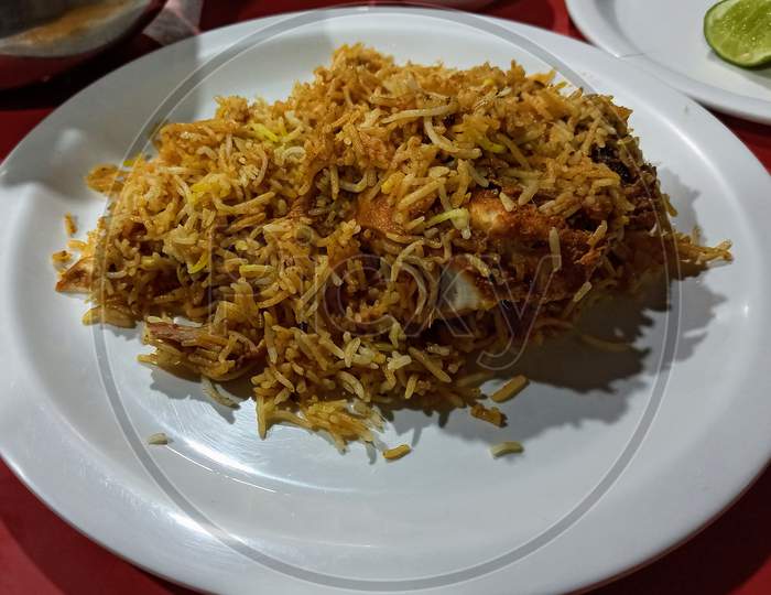 Hyderabad Chicken Biryani at Shah Ghouse Hotel
