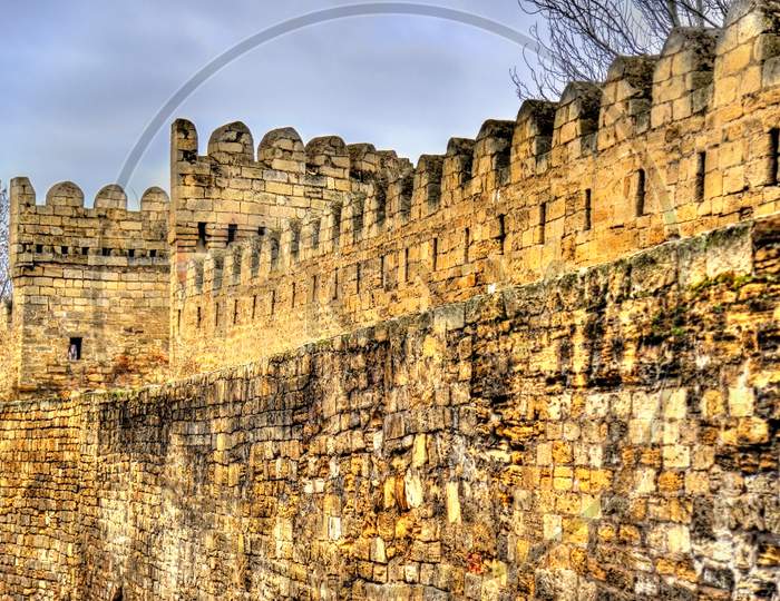 Ancient Fortress Wall In Baku Old Town