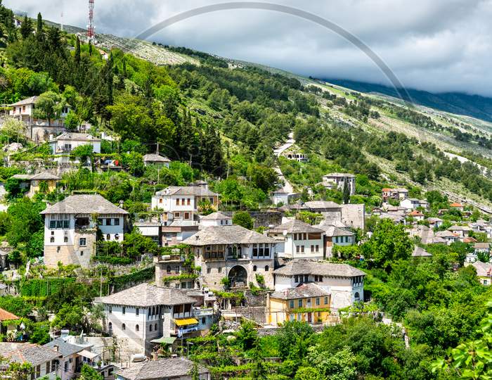 Aerial View Of Gjirokaster Town In Albania