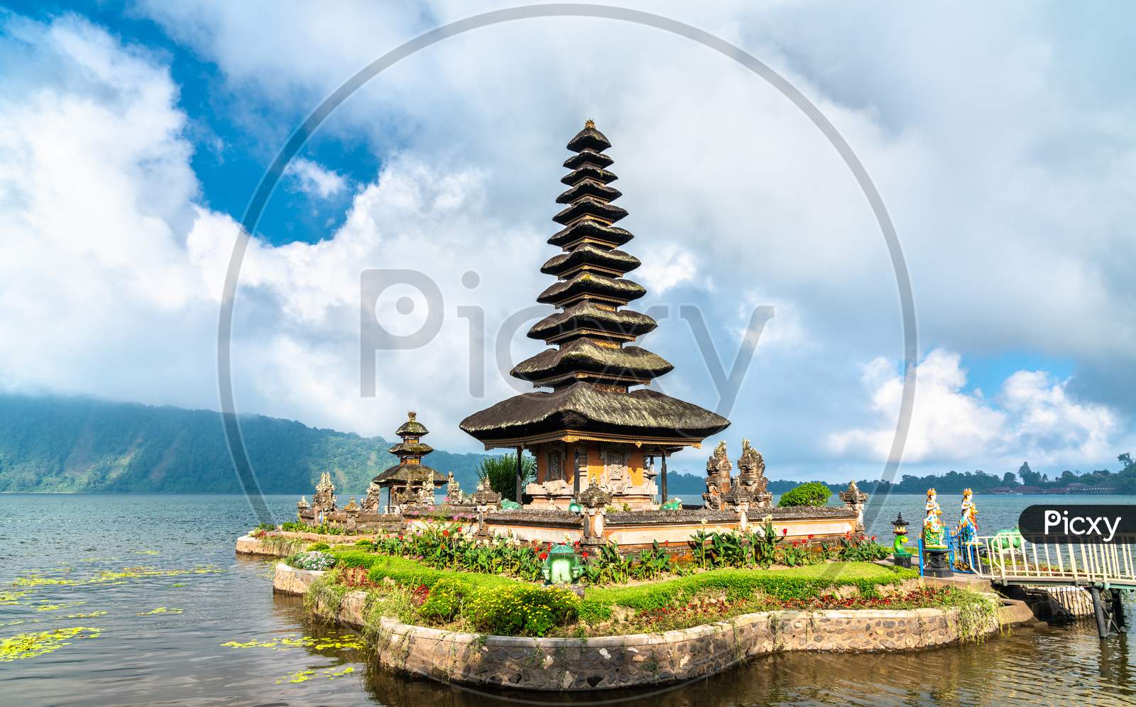 Pura Ulun Danu Bratan Temple On Bali, Indonesia