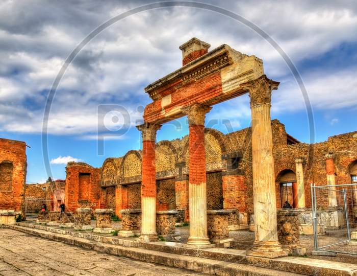 Ancient Ruins Of The Forum In Pompeii