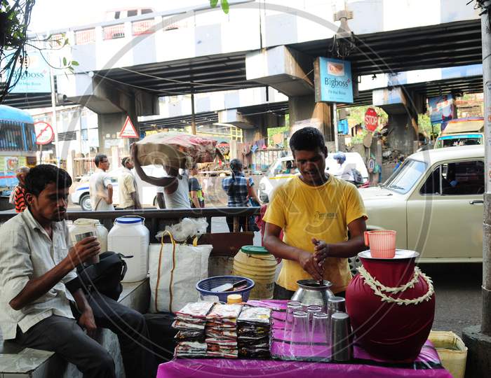 Indian street Lassi Vendor