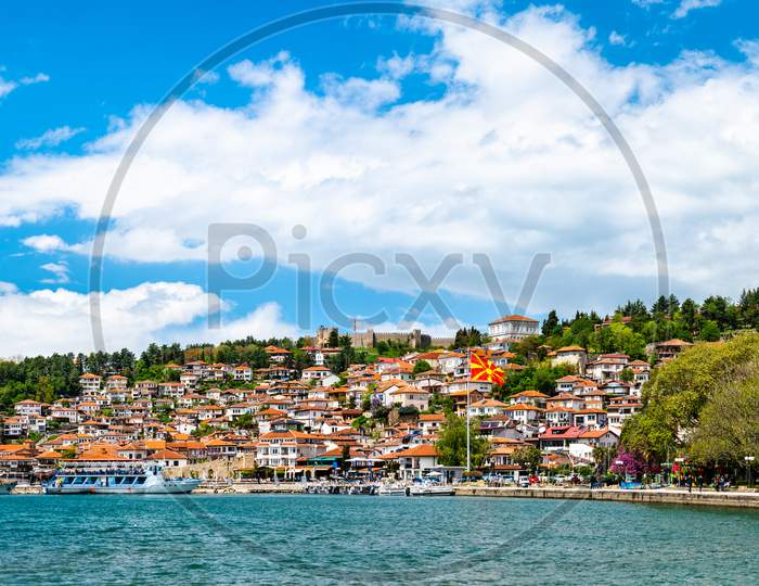 Ohrid Town And Ohrid Lake In North Macedonia