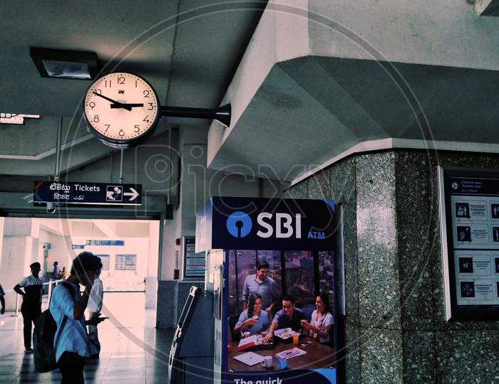 SBI ATM In an Metro Station in hyderabad