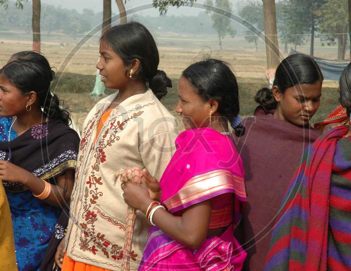 Group of Indian Tribal Women standing