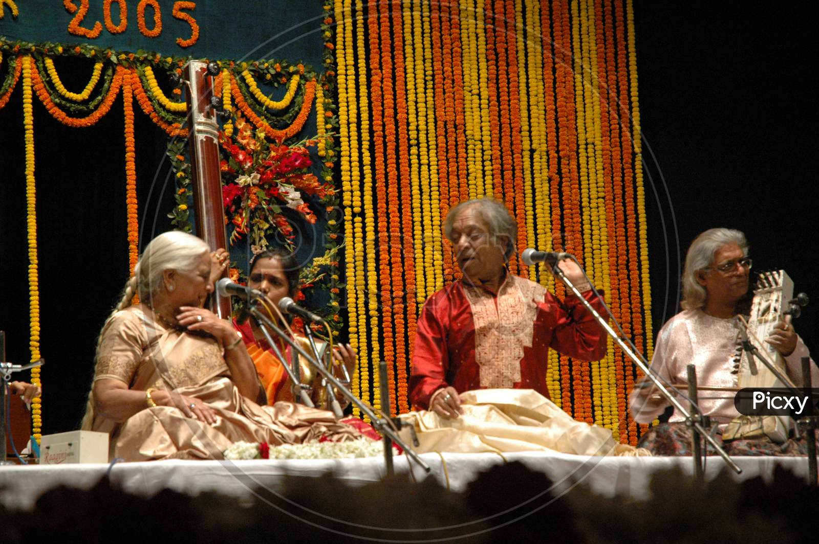 Pandit Birju  Maharaj Performing At a Traditional Music Concert