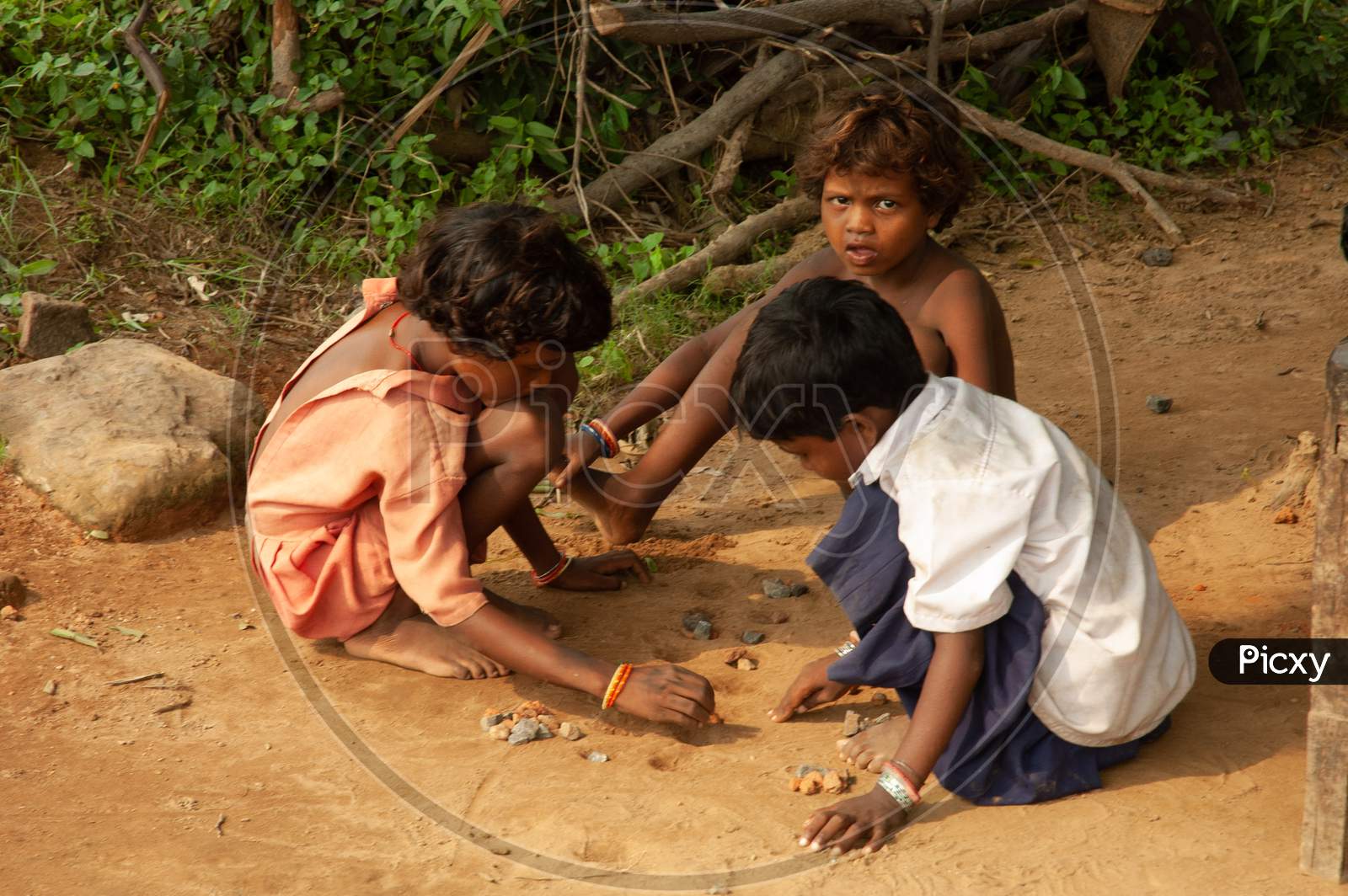 Children Playing At an Rural Indian Village