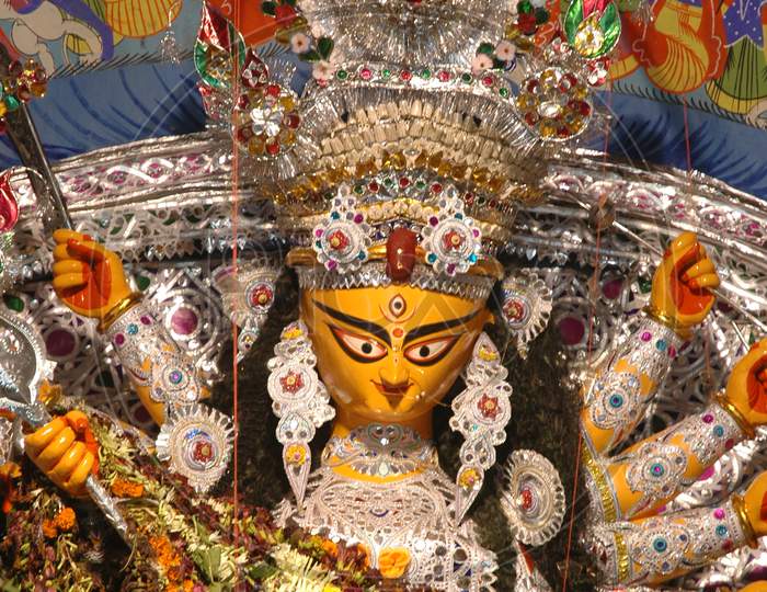 Statue of Indian Hindu Goddess Durga Devi