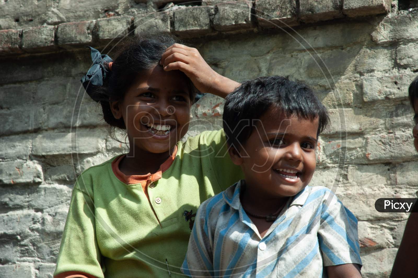 Indian Children  On The Streets Of Rural Villages