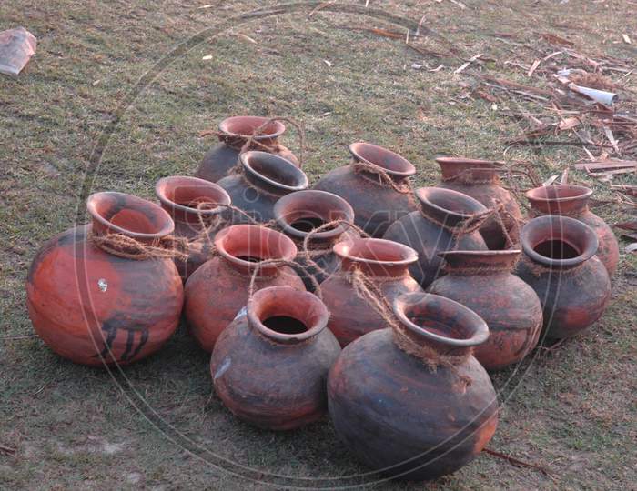 View of mud pots