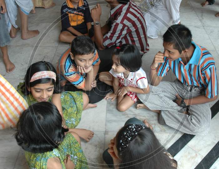 Indian Children playing indoor games