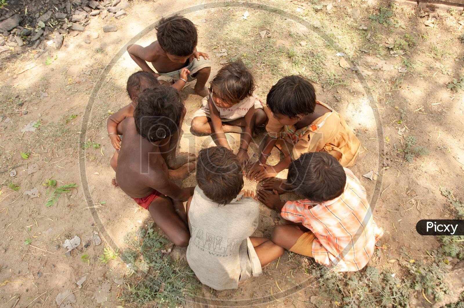 Image of Children Playing At a Rural Indian Village-EN511502-Picxy
