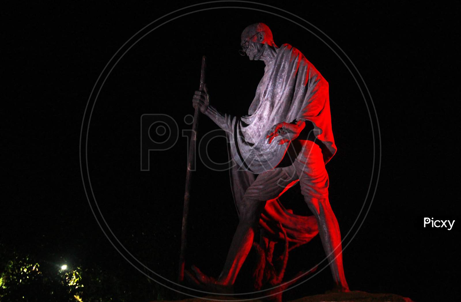 Sculpture named Gyarah Murti is pictured in New Delhi