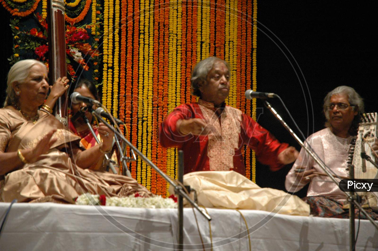 Pandit Birju Maharaj At an Traditional Music Concert