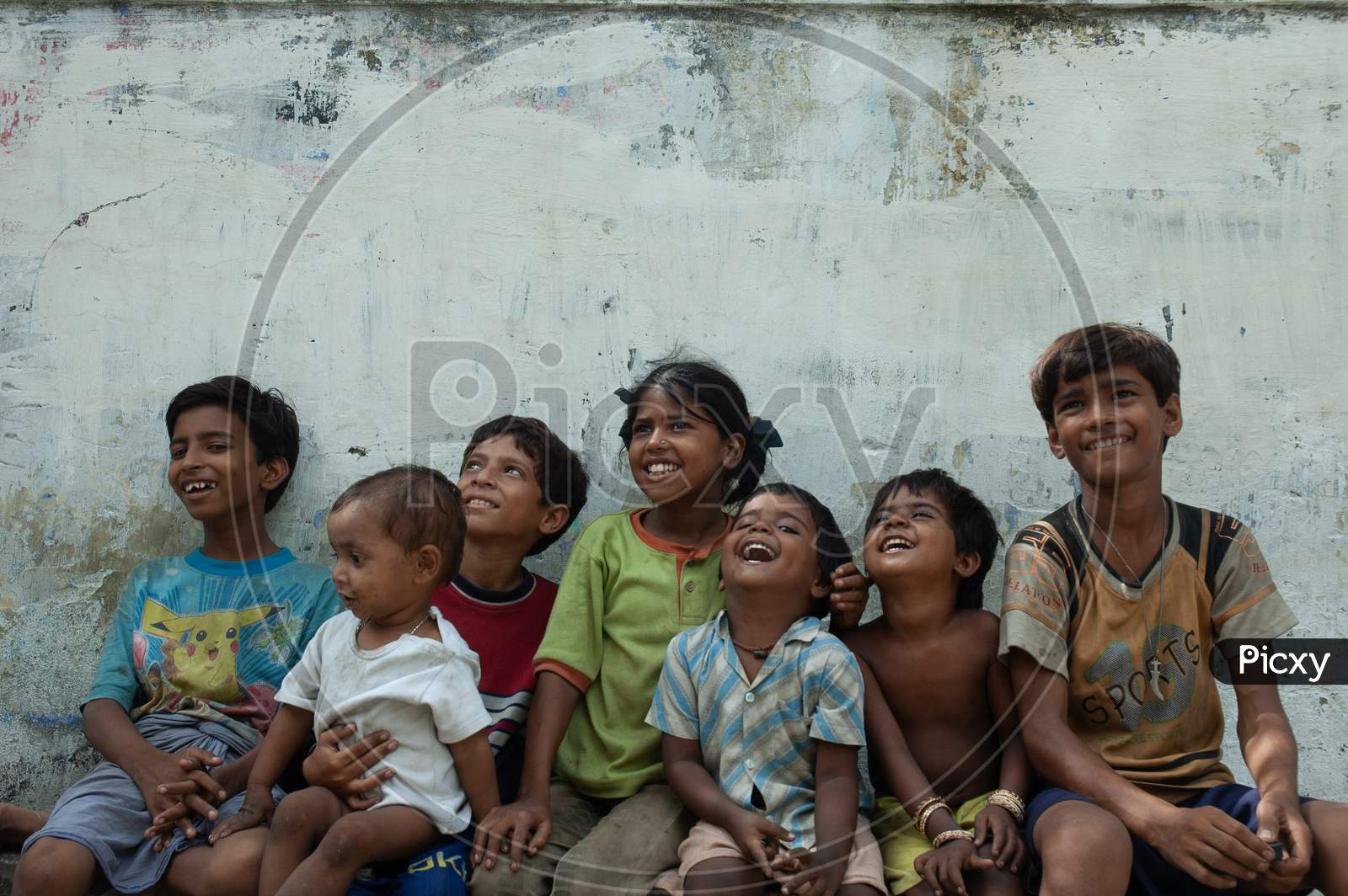 Indian Children  On The Streets Of Rural Villages