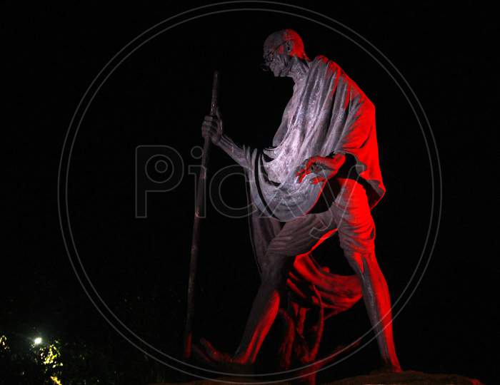 Sculpture named Gyarah Murti is pictured in New Delhi
