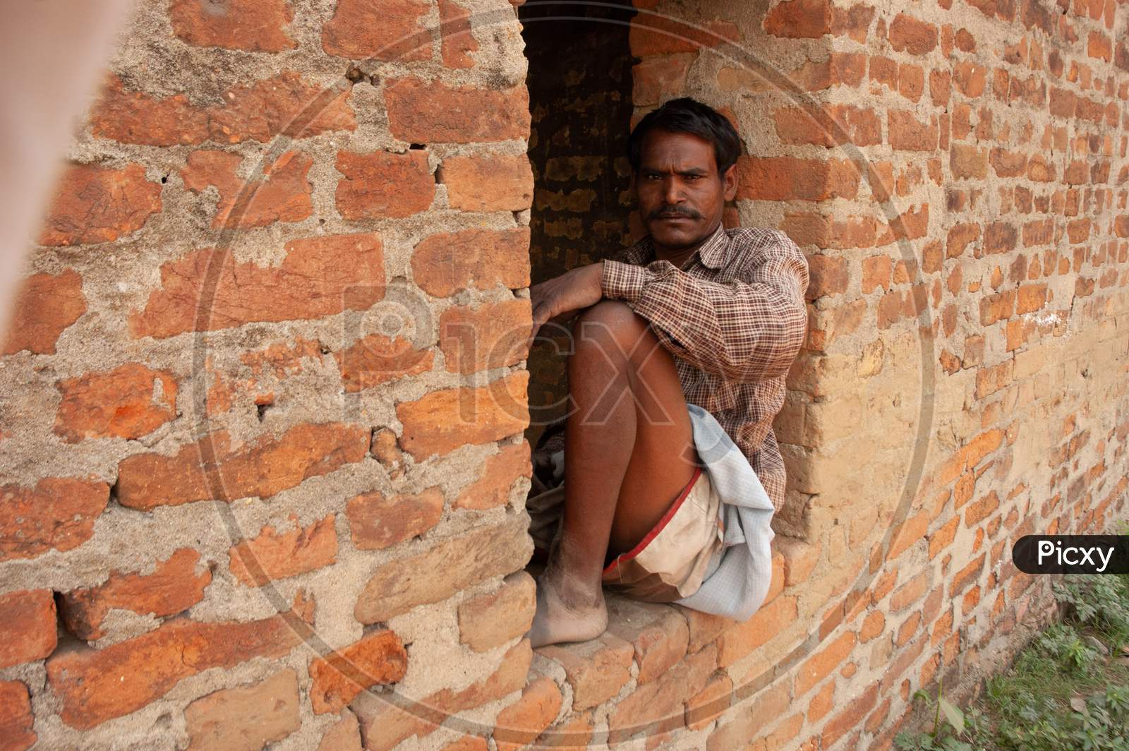 Indian Man In an Rural Village