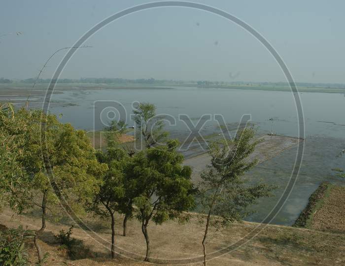 Image of Lake Or Pond In an Rural Indian Village Near Murshidabad, West ...