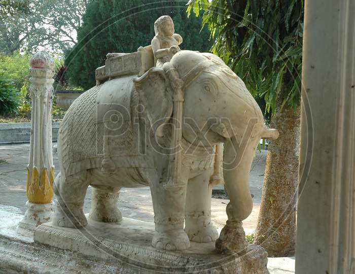 Elephant Marble Statue