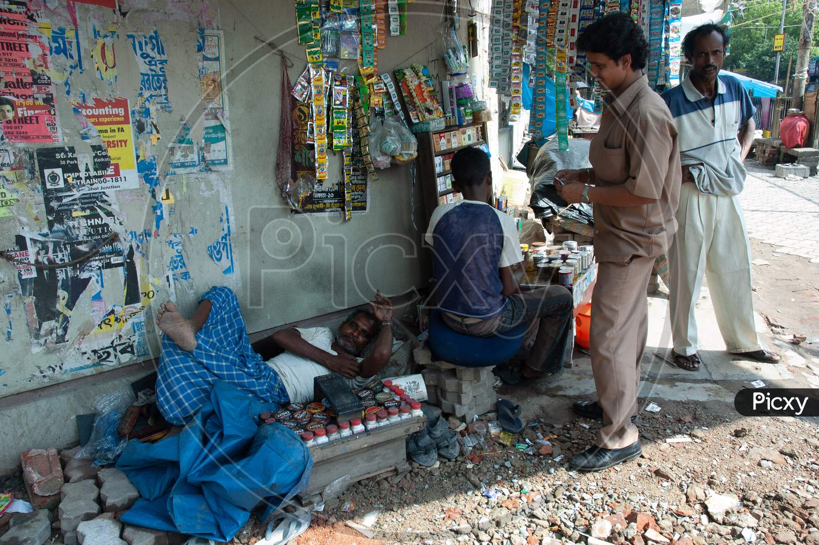 Petty Shops On a Street Side on Kolkata